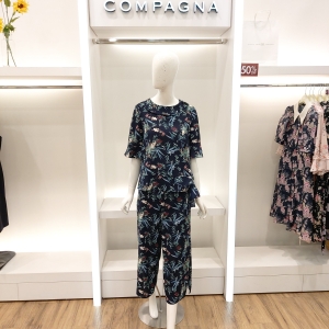 꼼빠니아 트로피칼 쉬폰 와이드 팬츠_CAAU5-WPL200