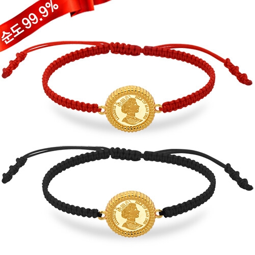 혼골드모아 골드모아 24K 순금 팔찌 3.75g 여왕 매듭