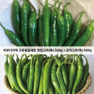 바르다야채  고추묶음세트 / 청양500g + 오이고추500g