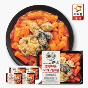 아워홈 온더고 쌀떡볶이&3가지 모듬튀김 440g [4개]