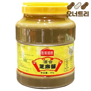BEIJING ERSHANG WANGZHI 통딩 혼합 즈마장 3kg 업소용 대용량 땅콩참깨소스