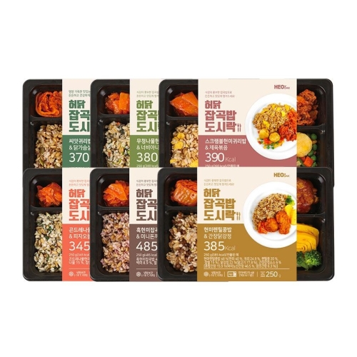 허경환허닭 허닭 잡곡밥 도시락 6종 혼합