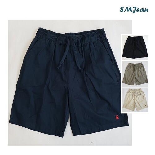 에스엠진 SMJ355s 면 5부 밴드 반바지 남자 반바자 남성 커플 반바지 5부바지