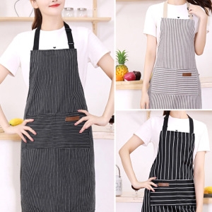 시앙마이  원피스 앞치마 카페 주방 방수 바리스타 스트라이프