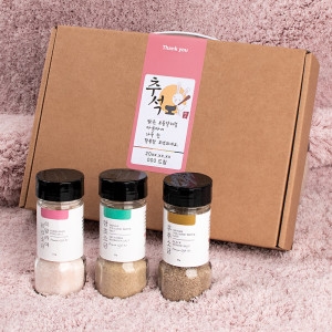 신안천일염생산자조합 화산수천일염 3종(함초+핑크+후추소금)