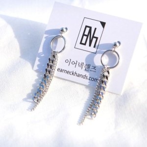 이어넥핸즈  변색없는 써지컬스틸 체인드롭 귀걸이 귀찌  5633070