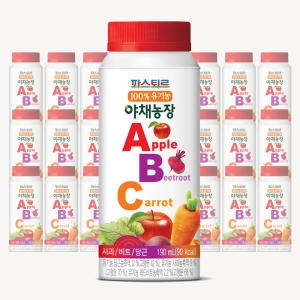 파스퇴르 100% 유기농 야채농장 ABC주스 190ml