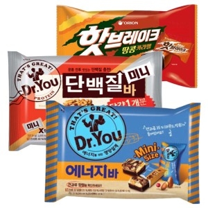 오리온 닥터유 에너지바+단백질바+핫브레이크 미니 3개