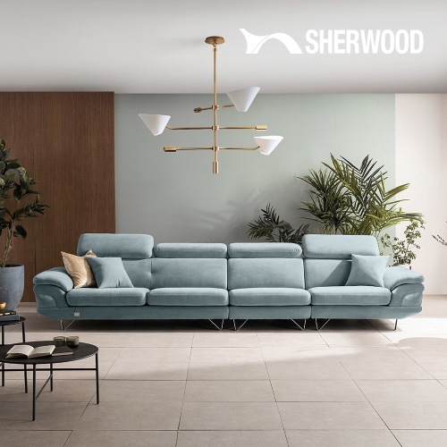 쉐우드가구 쉐우드 소나 6인용 독일 VERSA 초극세사 패브릭 기능성 암레스트형 소파