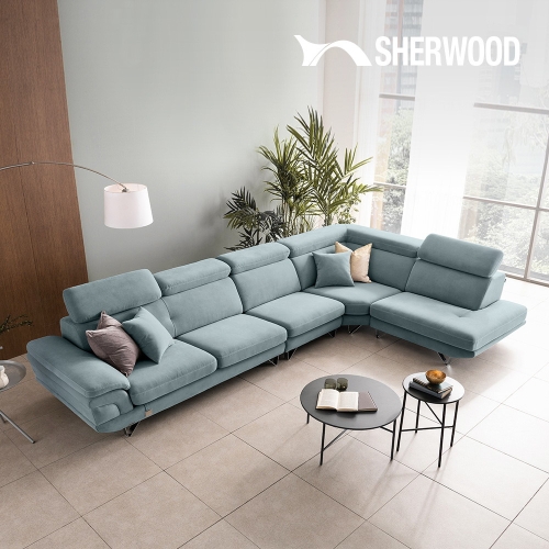 쉐우드가구 쉐우드 소나 8인용 카우치 코너형 독일 VERSA 초극세사 패브릭 기능성 소파