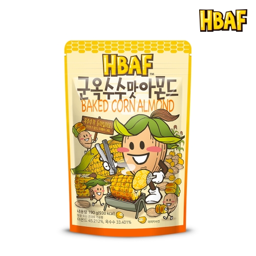 HBAF 군옥수수맛 아몬드 190g