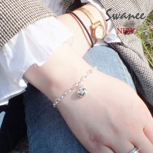 스와니 통통 스마일 실버 팔찌  R051000B/SILVER/POINT