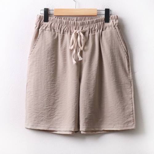 아이우먼 끈밴딩린넨통반바지 WWA133M007 빅사이즈  5716286