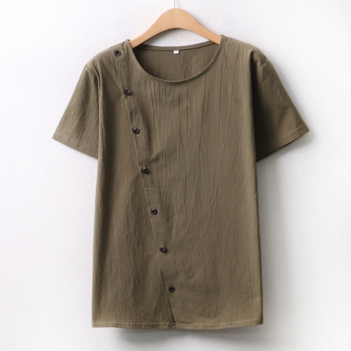 아이우먼 사선단추면블라우스 WWA134M007 빅사이즈 _