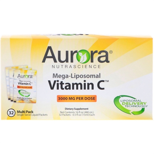 오로라 메가 리포소말 비타민 C 3000mg 15ml 32포