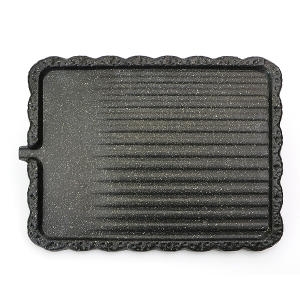 덕흥  두꺼운 7mm 주물 고기구이 사각 불판