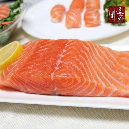 바른씨  슈페리어급 노르웨이 생연어 몸뱃살 500g