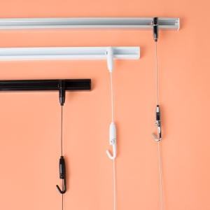 철물인  천장 간편레일세트 와이어액자걸이 액자레일 천장 벽면 피스형 픽쳐 그림 사진 갤러리 전시