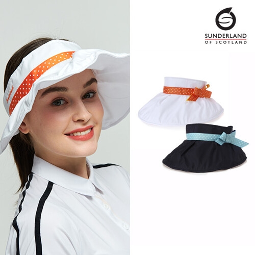 썬더랜드  여성 셔링포인트 리본 썬캡 (16812CP25)