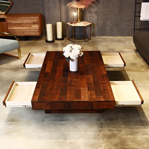 끌레오 까사드블랑 멀바우원목 소파 거실테이블