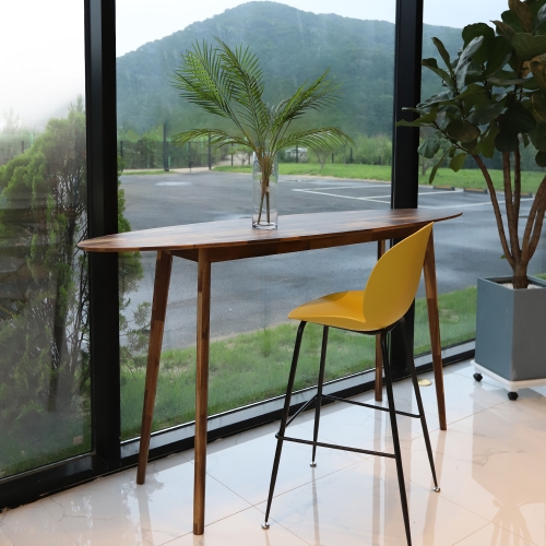 끌레오 나디아 월넛 원목 핸드메이드 홈바 테이블_ CL316