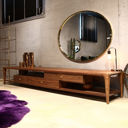 끌레오 버니스 월넛 인테리어 수납 TV 거실장_사이즈 주문제작 가능_CL212