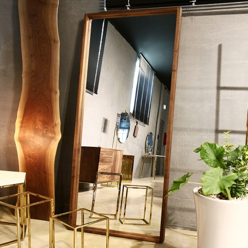 끌레오  월넛 원목 스퀘어 전신 거울_W600_CL276