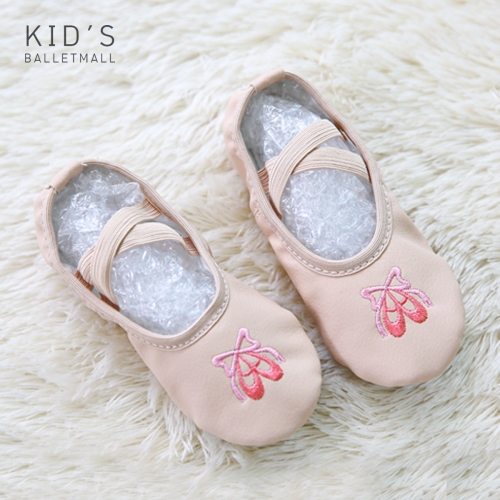키즈발레몰 리본자수 발레 슈즈