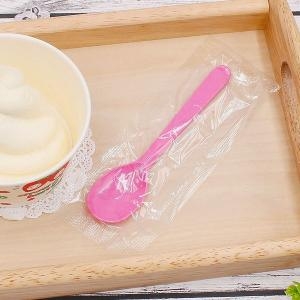 이룸팩  일회용 아이스크림 스푼 (대) 핑크