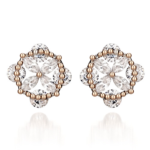 끄란느  실버 파인 꽃 귀걸이 C24EB178