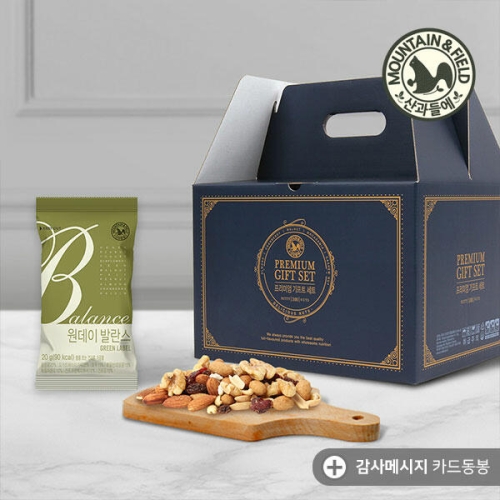 산과들에  한줌견과 원데이 발란스 그린 선물세트 20g 100개입