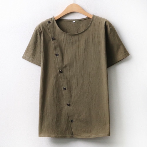 아이우먼 사선단추면블라우스 WWA134M008 빅사이즈