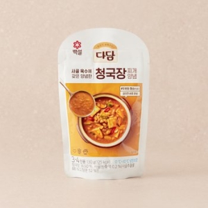 CJ제일제당 오늘도착  CJ  백설 다담 뚝배기 청국장 찌개양념 130g