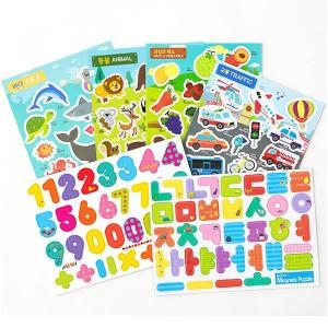 플레이맥스 더지니어스 고무자석퍼즐  사물인지 한글 영어 숫자 자석놀이퍼즐