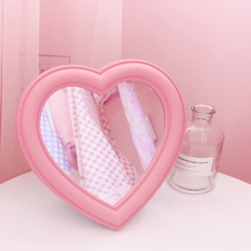 갓샵 핵인싸템 핑크 하트 거울 셀카 화장대 탁상용-갓