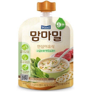 매일유업 맘마밀 안심이유식 시금치와 연근소고기 100g