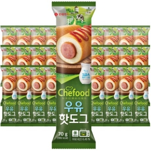 롯데푸드 쉐푸드 우유 핫도그 70g