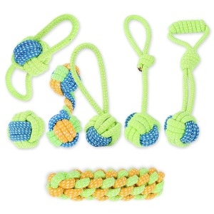 퀸펫 면로프 애견장난감 7종세트 DT-136