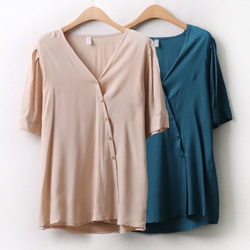 아이우먼 위쉬몰 LT 유니크사선블라우스 A318H008  빅사이즈 사이즈에서 자유로운 그녀~