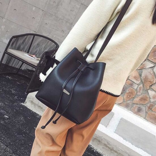 오너클랜 31A5DD_여성 원통 버킷백 캔버스 복조리 가방 숄더백 핸드백+;