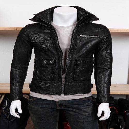 버팔로 가죽자켓 남자라이더자켓 이중카라 가죽재킷