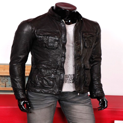 핸드메이드가죽자켓쇼핑몰 스타일엔터 베지터블워싱 B라이더자켓 남자가죽점퍼  핸드메이드제작