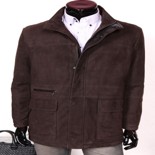 스타일엔터 남성 양가죽 스웨이드 하프자켓