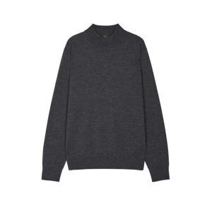 닥스 남성  차콜그레이 로고자수 울 니트 DMSW0D017CG