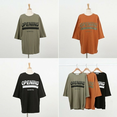 아이우먼 008 텍스트롱7부캐주얼티 DWBA618 사이즈에서 자유로운 그녀~