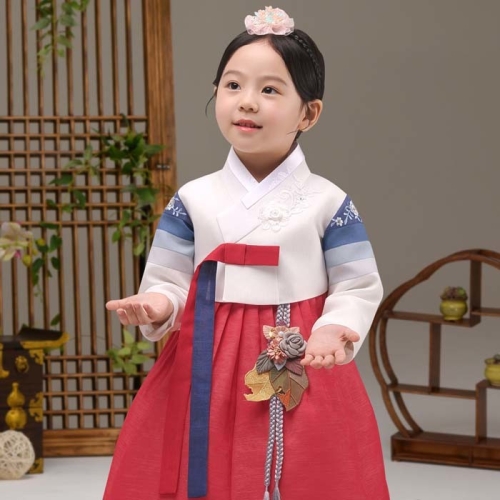 더예한복 동백리안 여아한복 (QT332)