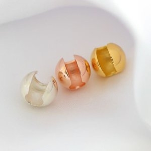 폭스타일  실버 볼드 볼 이어커프 G RG W3B944C