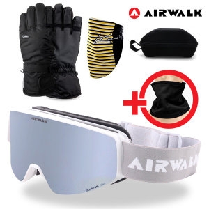 에어워크  프리미엄 고급 보드 스키고글 안경병용 주야겸용 미러