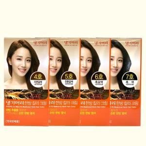 댕기머리 새치머리용 한방 칼라 크림 염색약 약국용