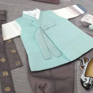 럭셔리한복 124.은설동옥색 남 _아동한복,돌한복,남아한복